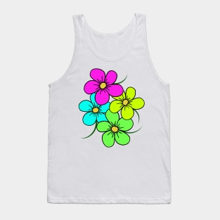 colorful blooming flower, flowery, floral pattern Tank Top